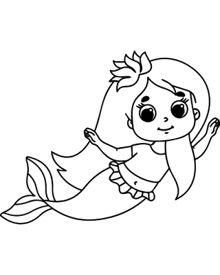 رسومات للتلوين حورية البحر