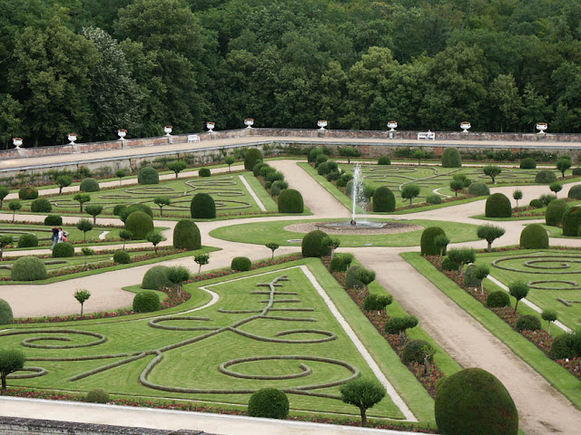 Diane de Poitiers' garden, Chateau of Chenonceau, Indre et Loire, France. Photo by Loire Valley Time Travel.