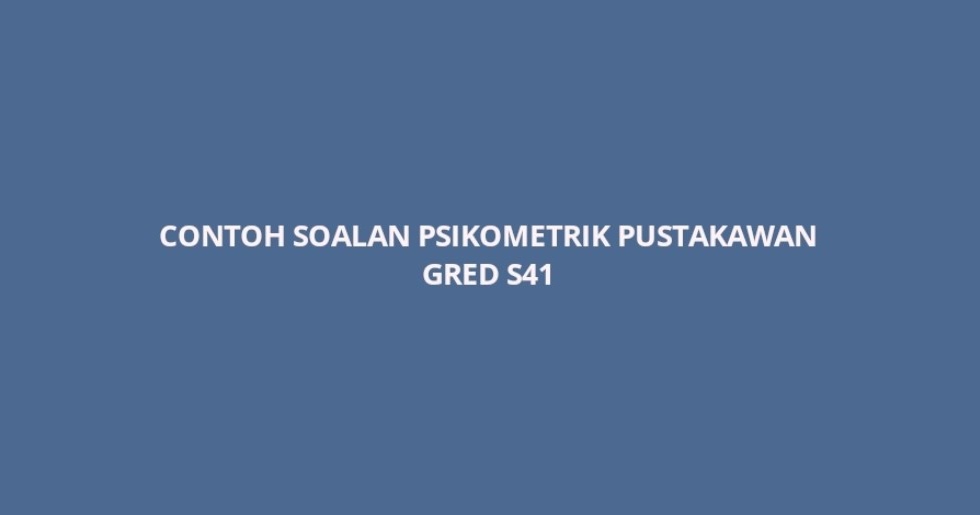 Contoh Soalan Psikometrik S41 - Recipes Site u