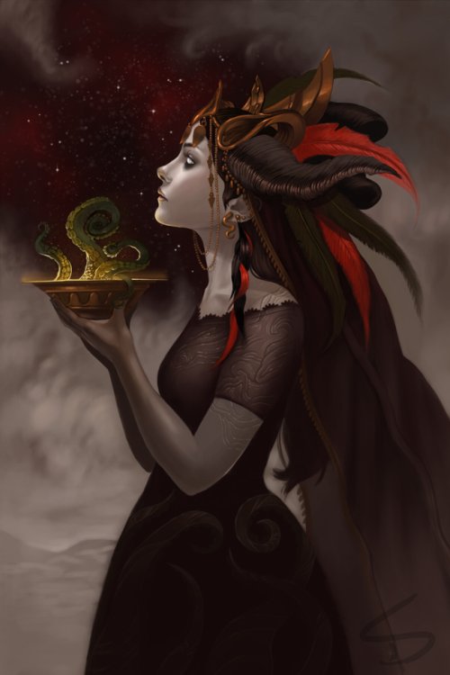 Sara Diesel arte ilustrações fantasia mulheres surreal deviantart