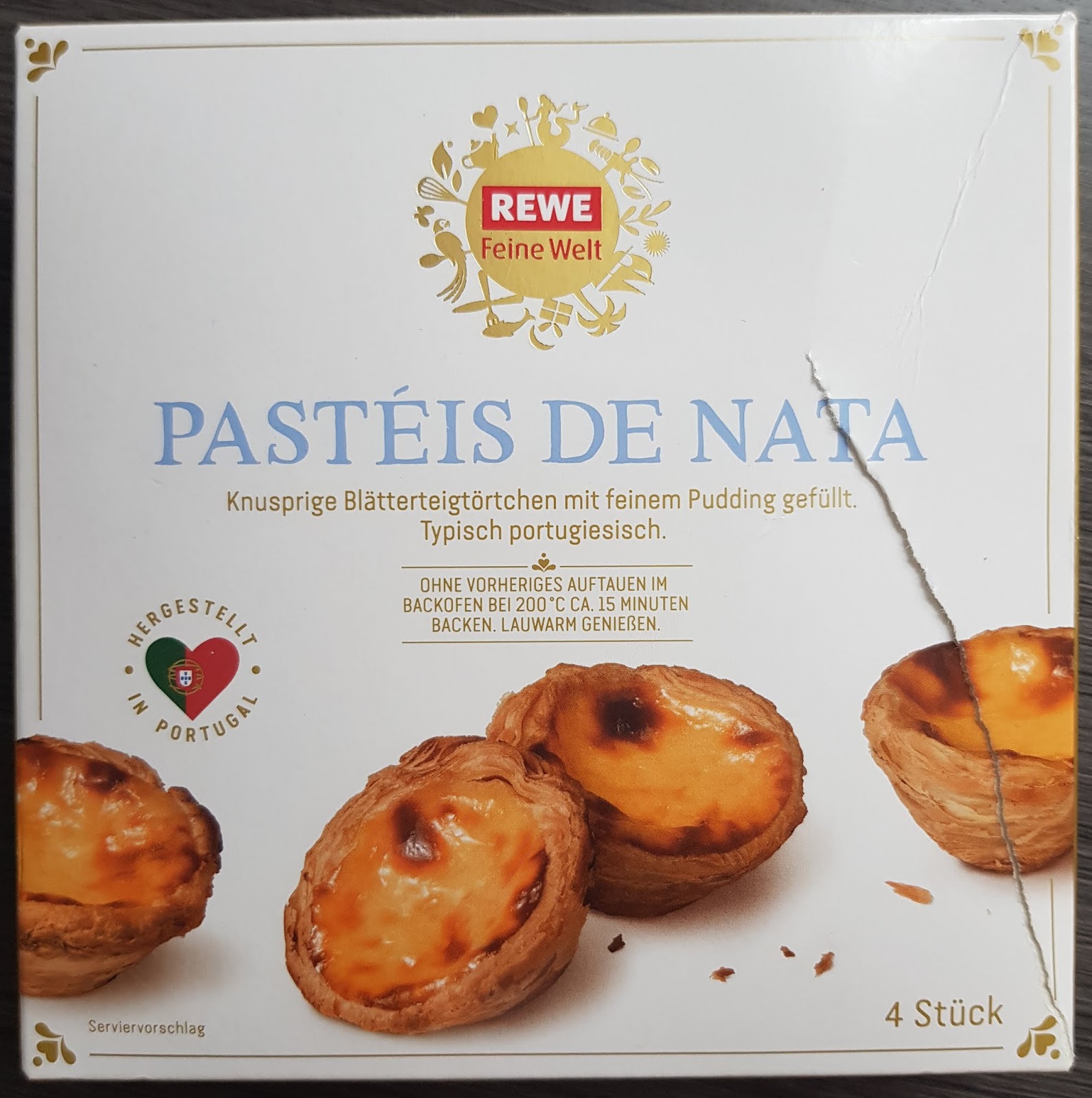 REWE feine Welt Pastéis de Nata Knusprige Blätterteigtaschen