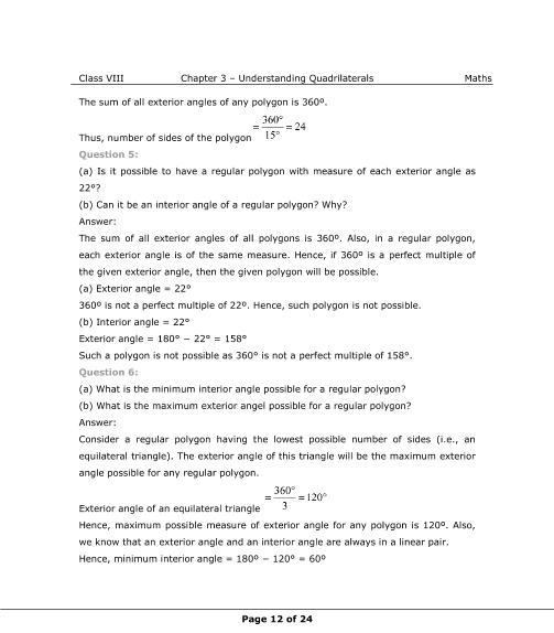 NCERT Solutions for Class 8th: Ch 3 Understanding