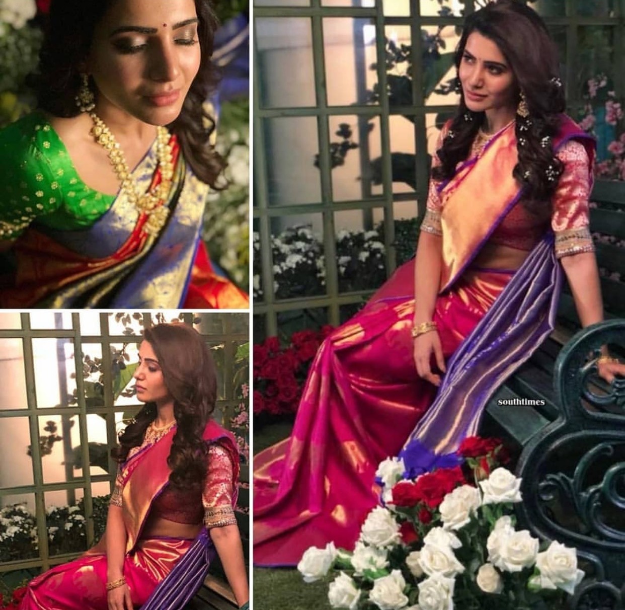 Samantha Akkineni Pink Pattu Saree - Saree Blouse Patterns