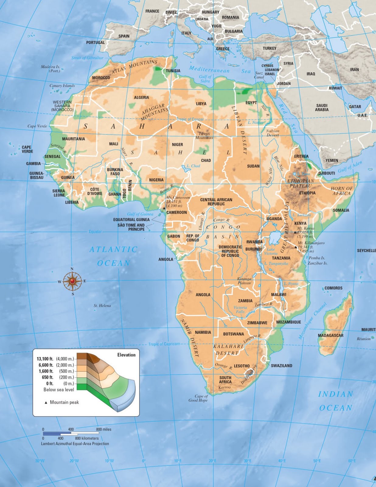 Online Maps Africa Physical Map Online Maps Africa Physical Map