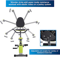 Stamina Wonder Exercise Bike's Adjustable Wonder Arms for upper body resistance, image, with 8 positions