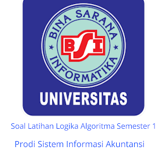 Soal Latihan Logika Algoritma Semester 1 Bsi Prodi Sistem Informasi Akuntansi Bocah Ta