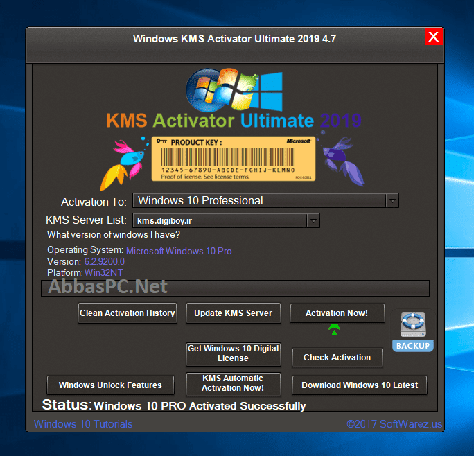 kms activator windows 10 pro 64 bit