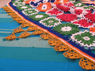 Crochet table cloth border