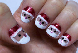 santa claus nail nails