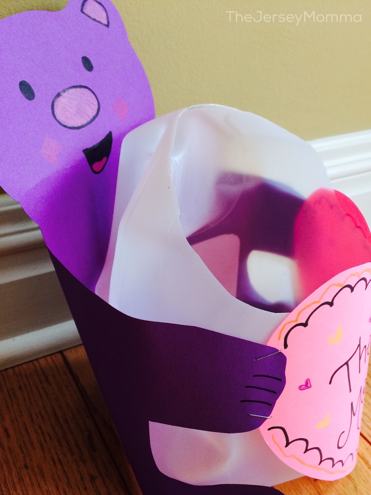 The Jersey Momma: DIY Valentine Milk Jug Card Carrier: Valentine's Day