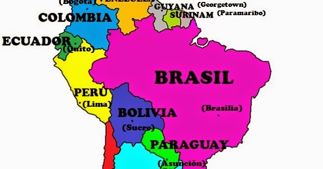 6to Grado Don Bosco Rawson Mapa - Mapa Pol%C3%ADtico De Am%C3%A9rica Del Sur (pa%C3%ADses Y Capitales)