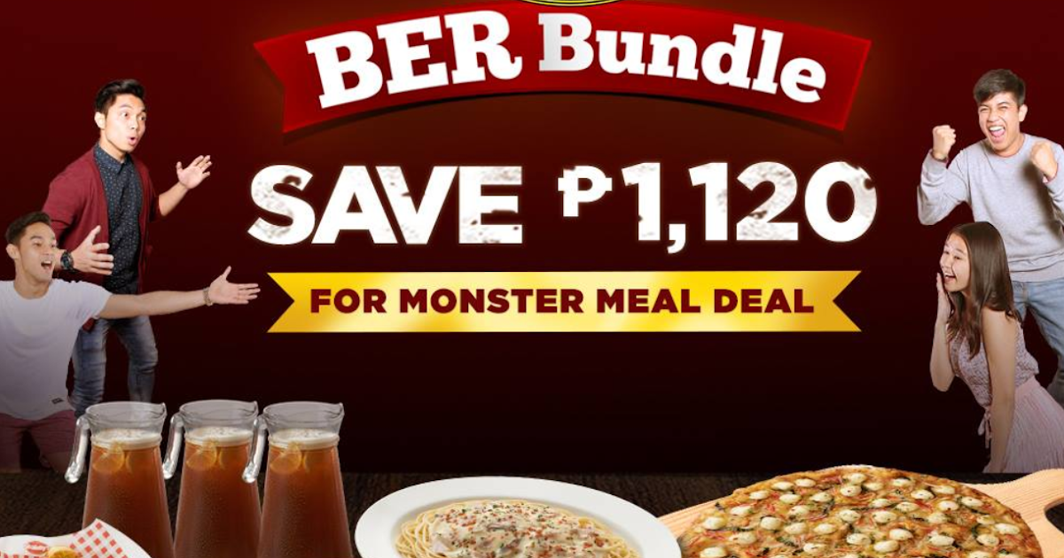 D.I.G.G.DAVAO Shakeys BER Bundle. Save P1,120 for Monster Meal Deal