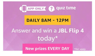 amazon jbl flip 4 quiz answers 27th november