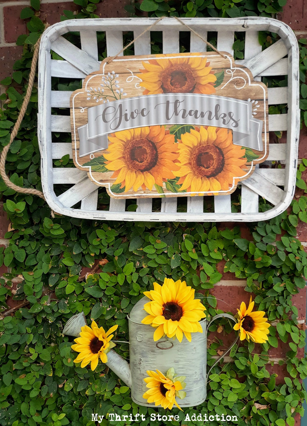 thrifty fall garden decor