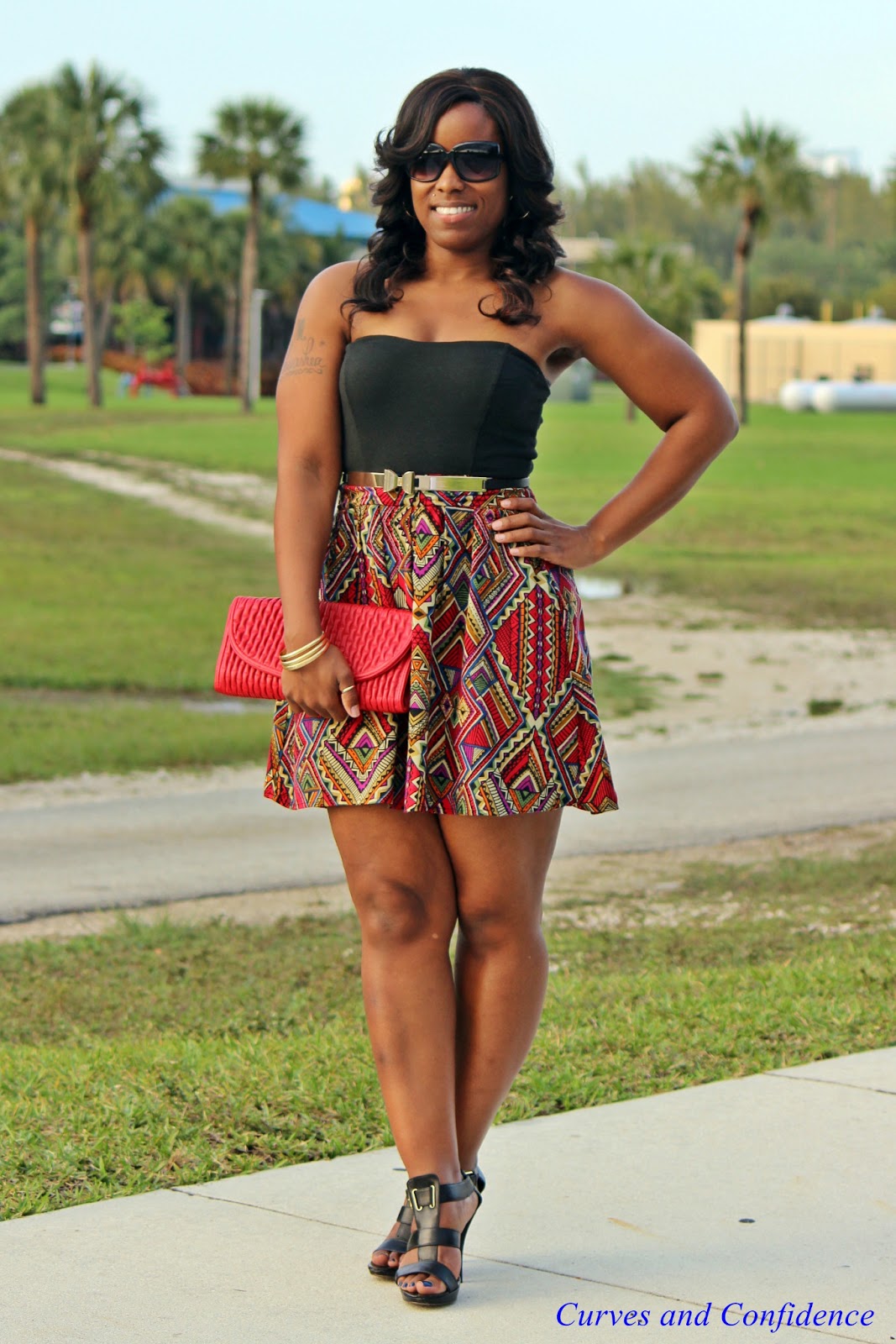 Weekend Wear Aztec Print Dress Curves and Confidence