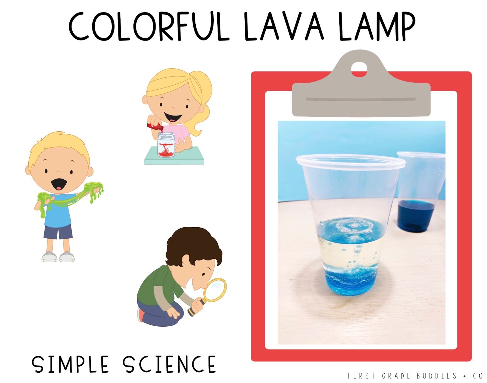 Simple Science Colorful Lava Lamps First Grade Buddies
