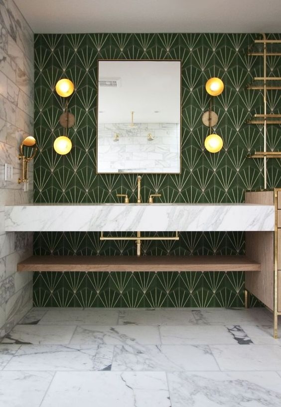 50 Unique Bathroom Wallpaper For Your Inspiration ARA HOME