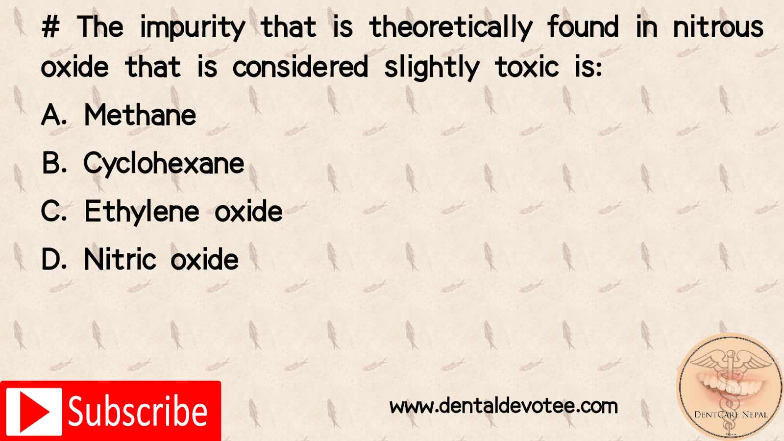 Dentosphere World of Dentistry Impurity found in nitrous oxide
