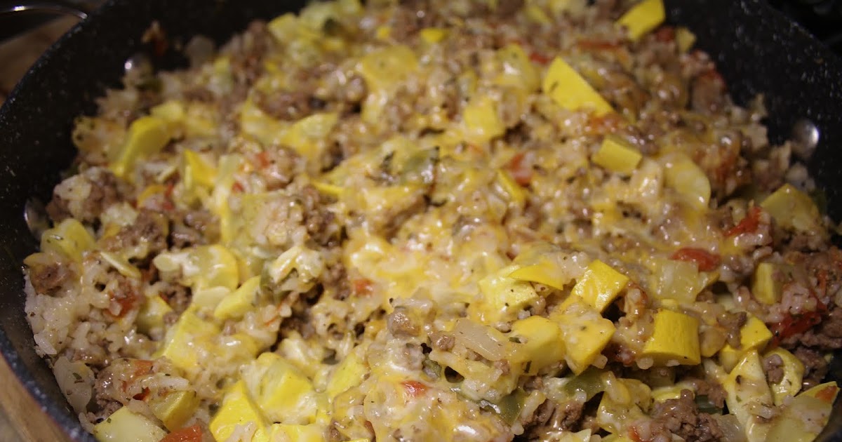 Deep South Dish: Ground Beef and Squash Skillet