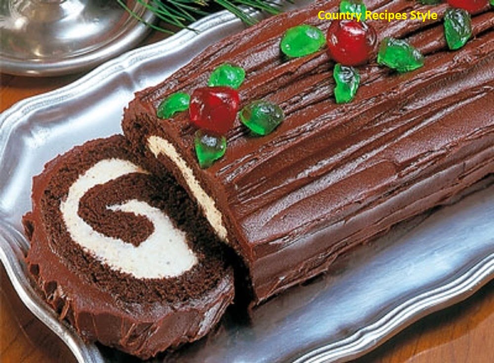 Fast And Easy Christmas Yule Log Cake Country Recipes Style Country 