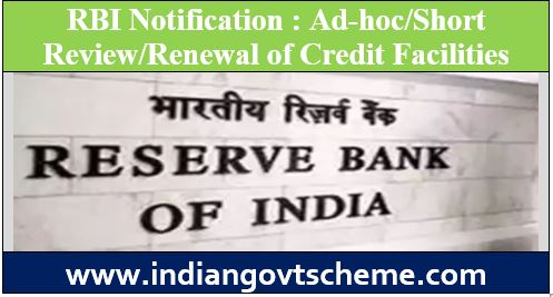 Ad-hoc/Short Review/Renewal of Credit Facilities