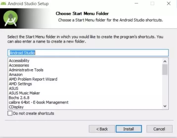 Android Studio installation process