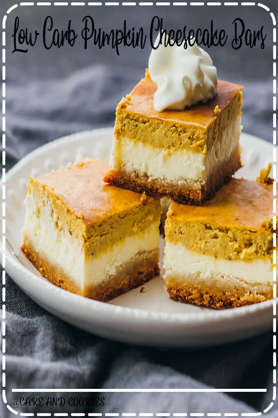 Low Carb Pumpkin Cheesecake Bars