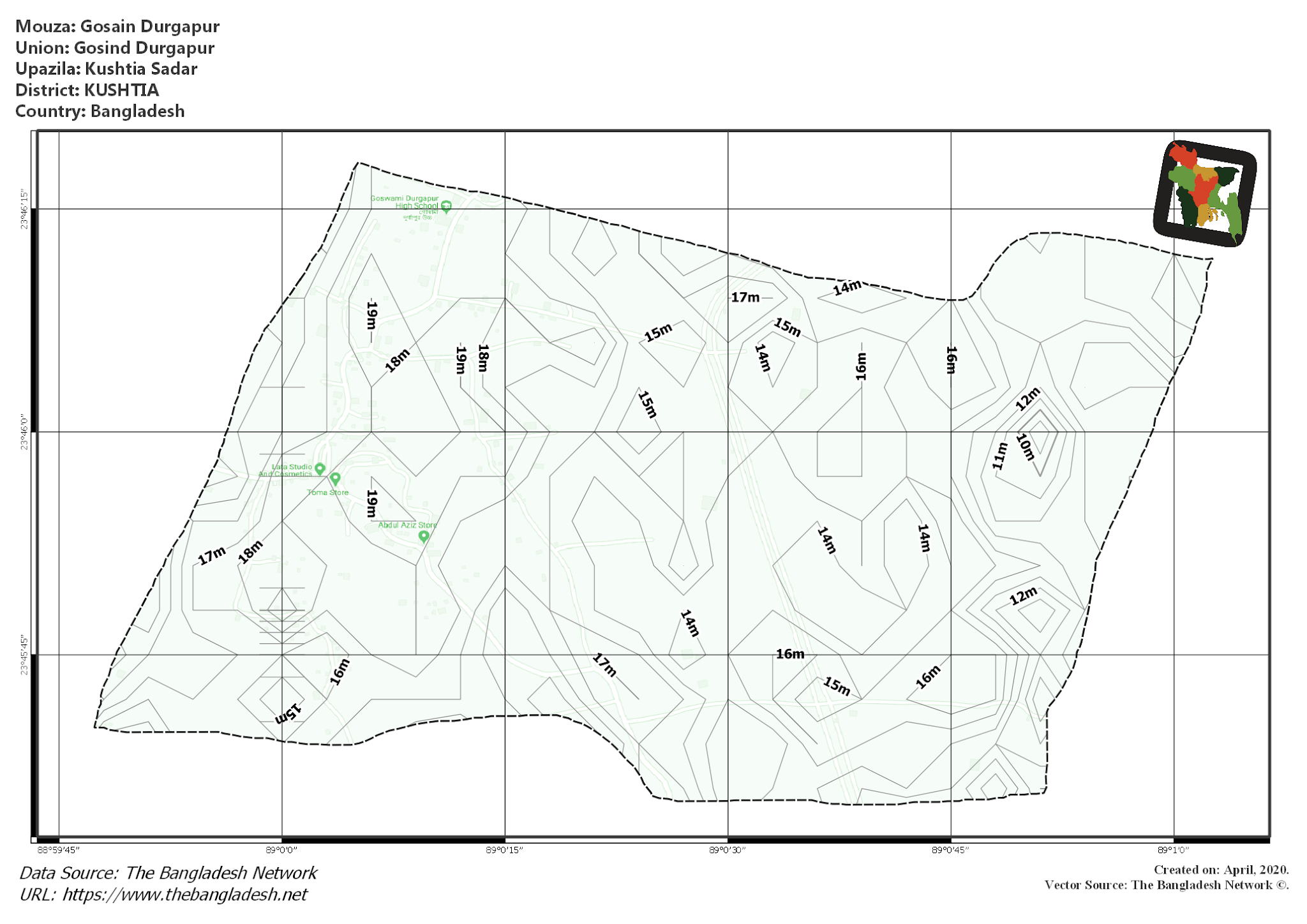 Map of Gosain Durgapur Mouza of Kushtia Sadar Upazila, KUSHTIA Map of Gosain Durgapur Mouza of Kushtia Sadar Upazila, KUSHTIA, Bangladesh.