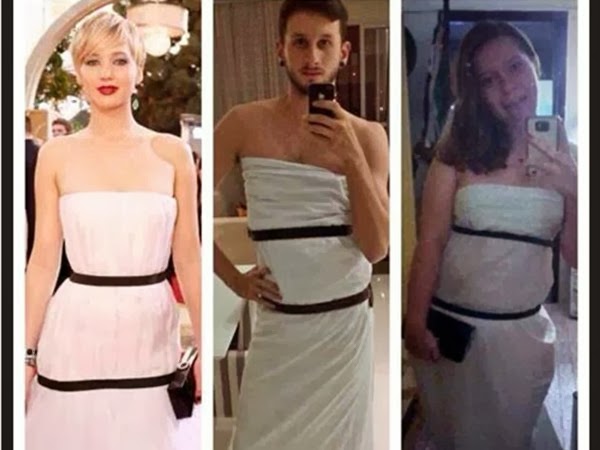 Recreate Jennifer Lawrence’s Puffy White Dress and Comforters