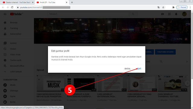 tutorial youtube, mengganti nama channel youtube, youtube channel, youtube, tutorial,