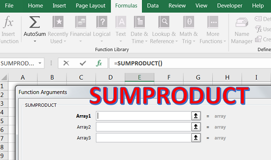Cara menggunakan Rumus excel Sumproduct