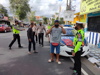 Satlantas Polres Parepare Melaksanakan Pencegahan Covid 19 dan Menggelorakan Penggunaan Masker