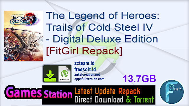 The Legend of Heroes Trails of Cold Steel IV – Digital Deluxe Edition (v1.0.2 + 18 DLCs, ENGJAP) [FitGirl Repack, Selective Download – from 11.8 GB]