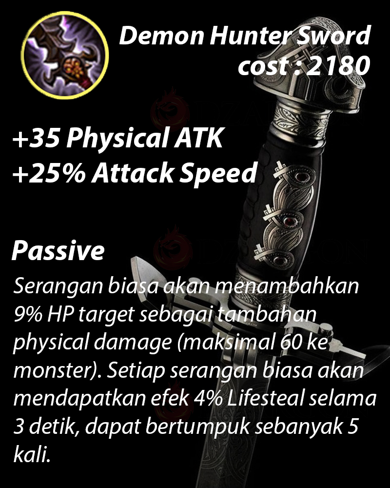 Item pertama Demon Hunter Sword carry dan Lesley