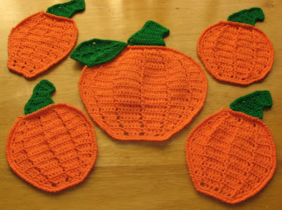  Pumpkin Coaster Set - Custom Made-To-Order Listing By RSS Designs In Fiber