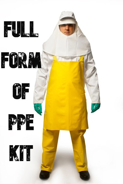 PPE kit full form in medical. PPE  full form.