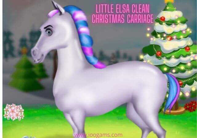 Little Elsa Clean Christmas Carriage