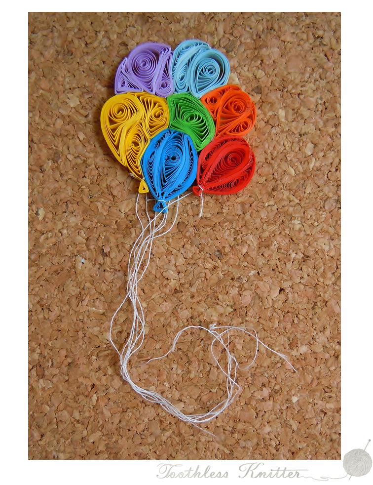 Toothless Knitter Quilled Balloons
