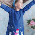 Cute Kids Cartoon Christmas Long Sleeve Dresses