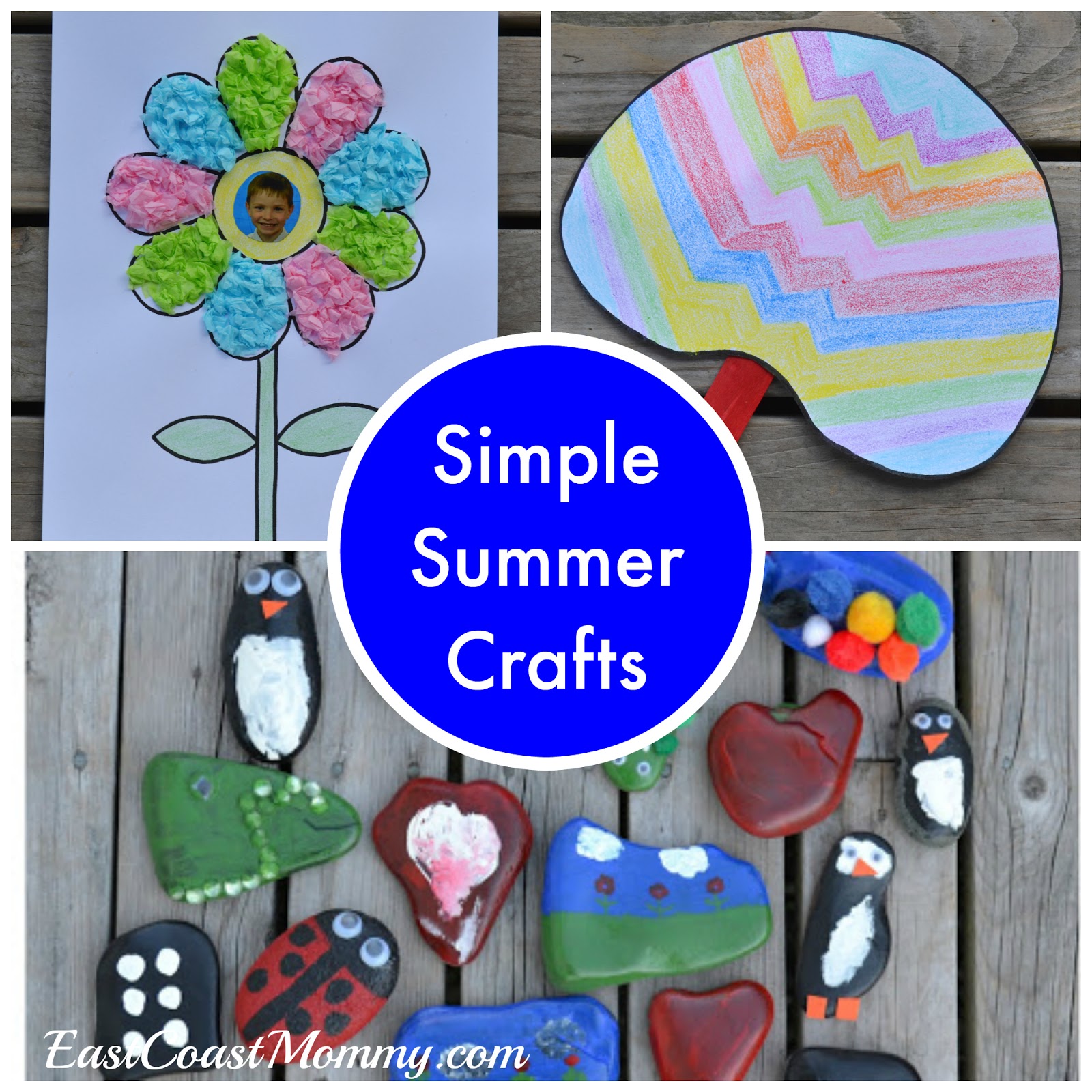 East Coast Mommy Simple Summer Crafts {with free printable templates}