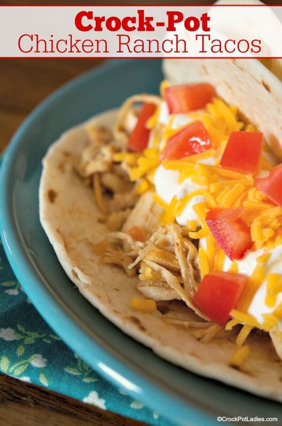 CROCKPOT CHICKEN RANCH TACOS Self Cooking