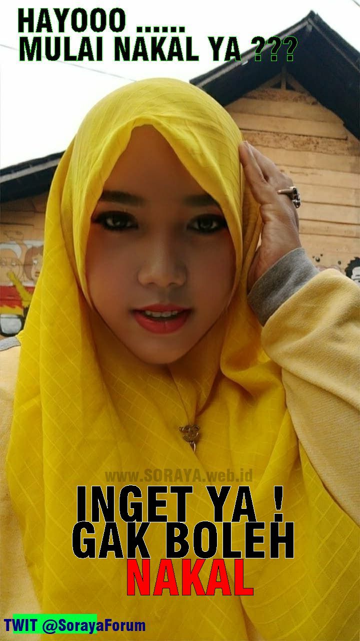 photo soraya gadis berjilbab kuning nakal