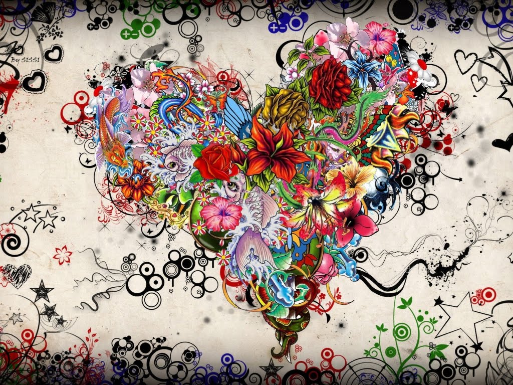 Flowers Heart - Wallpapers