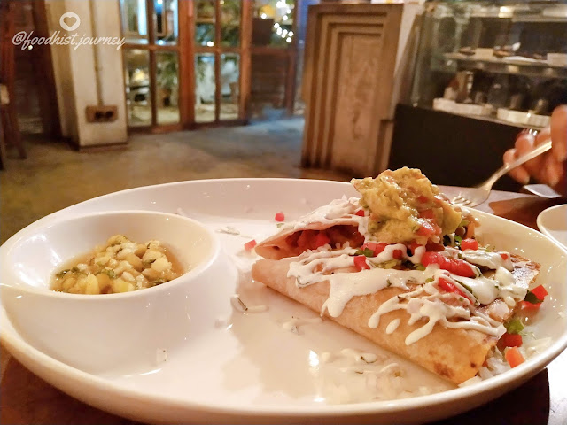Vegetable loaded homemade quesadilla at Birdsong Cafe Bandra West Mumbai