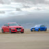 Jaguar XE 300 Sport and SV Project 8 create 1000 metre long Double Helix at Pendine Sands