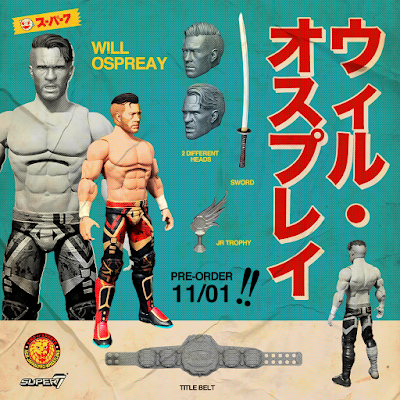 New Japan Pro Wrestling Ultimate Action Figures Series 1 by Super7 – Kazuchika Okada, Hiroshi Tanahashi, Will Ospreay & Tomohiro Ishii