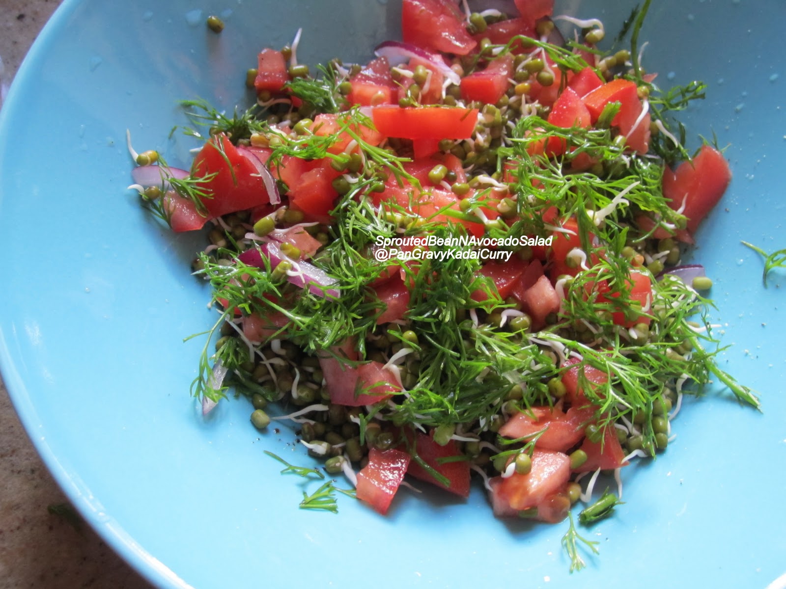Pan Gravy Kadai Curry How to Sprout a Bean + Bean Sprouts and Avocado