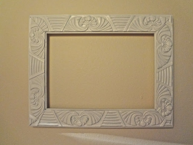 Empty frame painted white