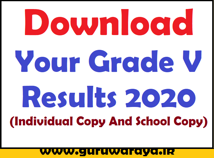 Download Your Grade V Result Sheet 2020 (Individual Copy and School Copy)