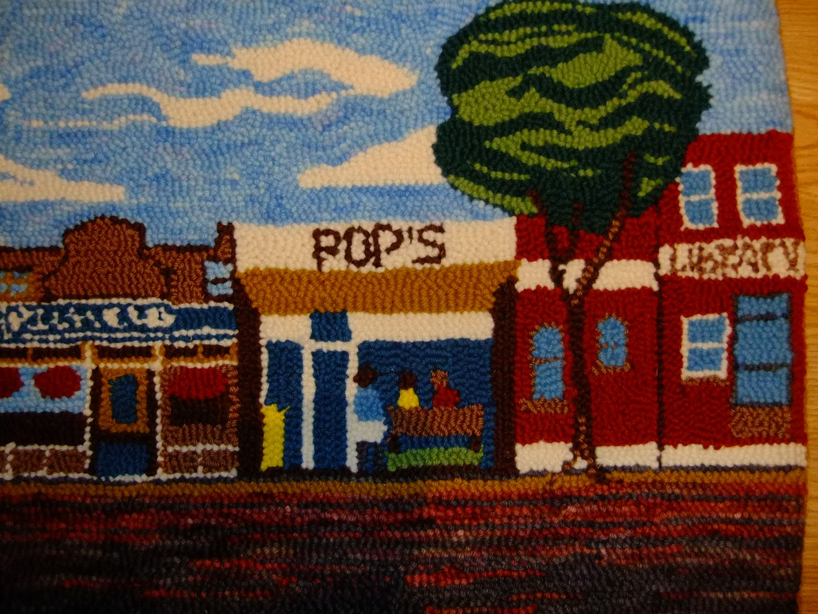 Kathleen Menzies artist and teacher Town rug